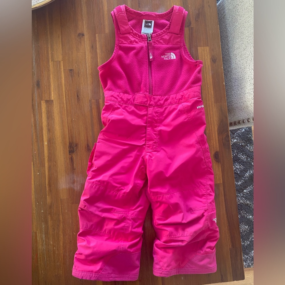 The North Face Kids Pink Snow Bib